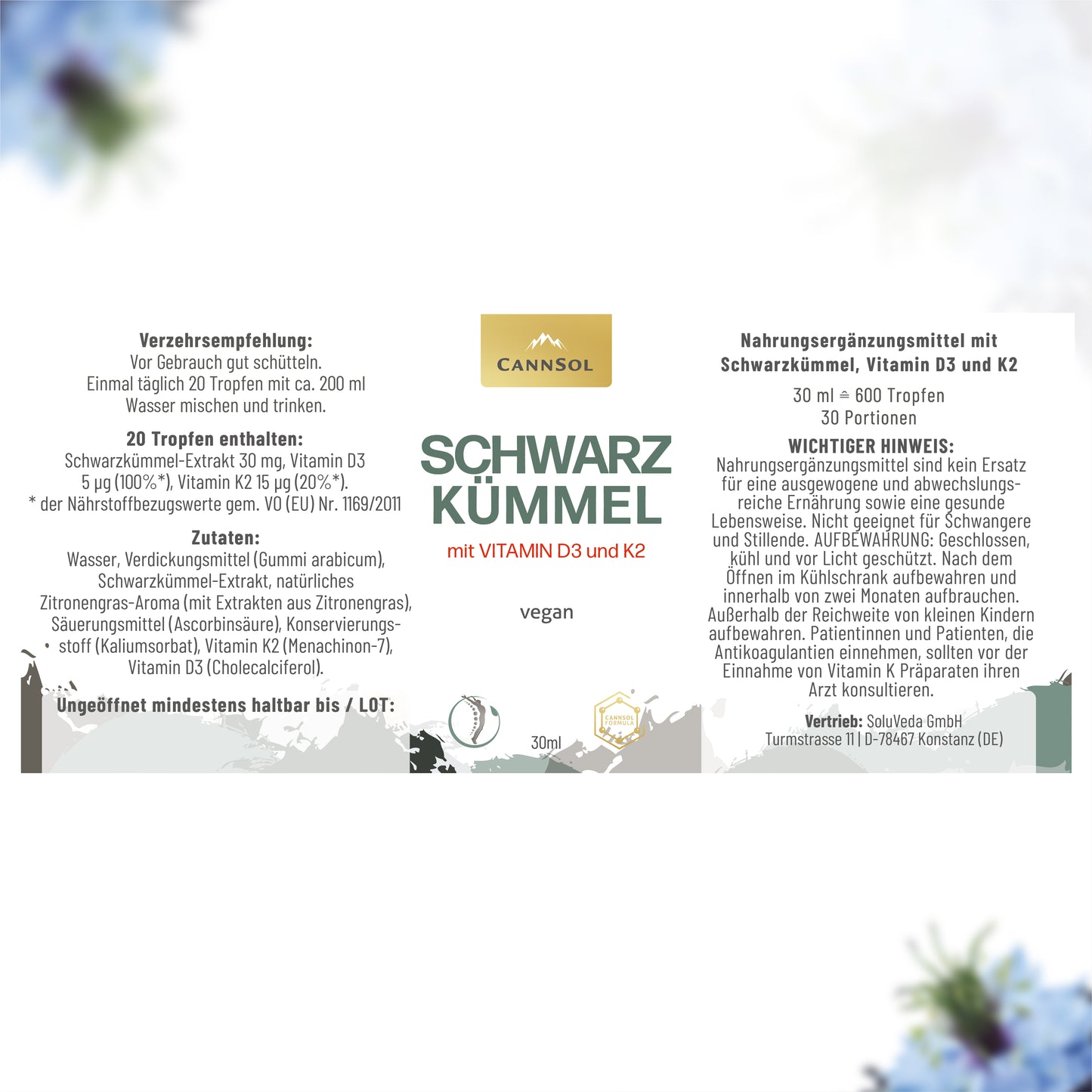 Schwarzkümmel mit Vit D3 & K2