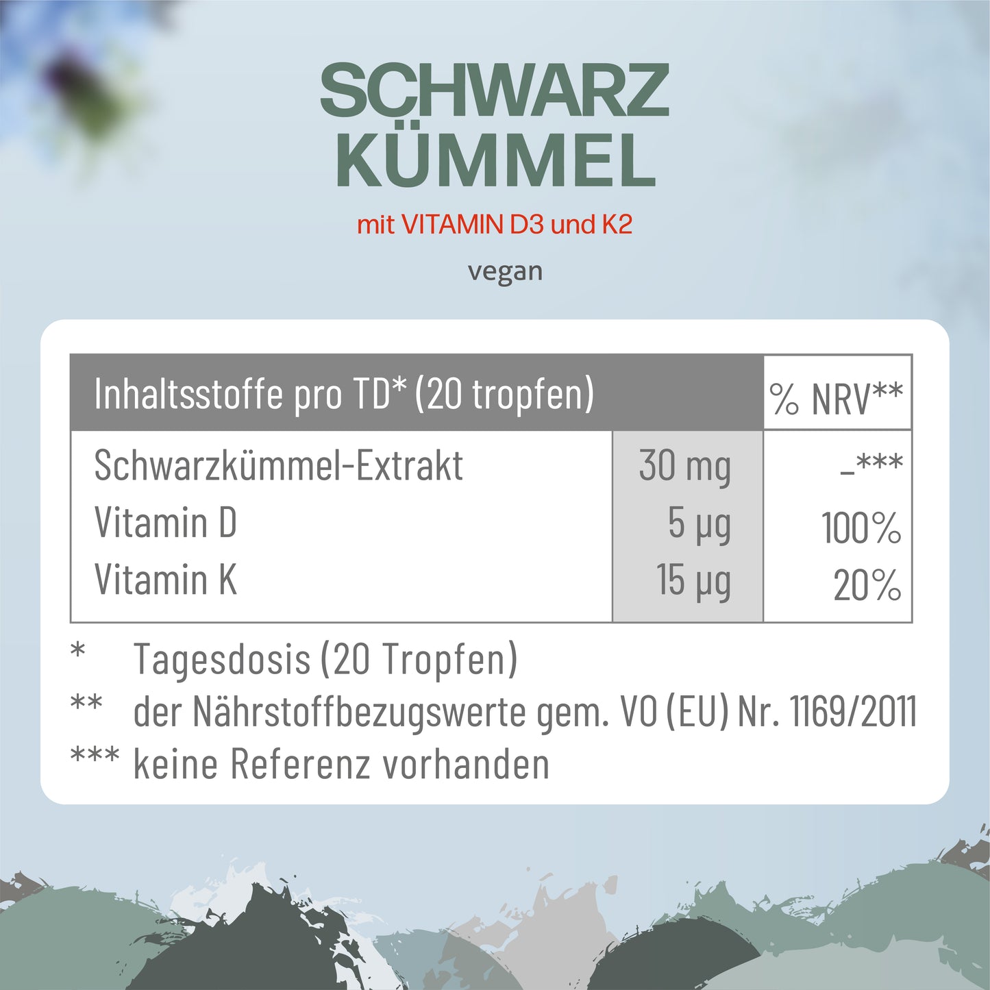 Schwarzkümmel mit Vit D3 & K2